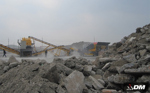Concasseur de pierres pour la valorisation des déchets de construction